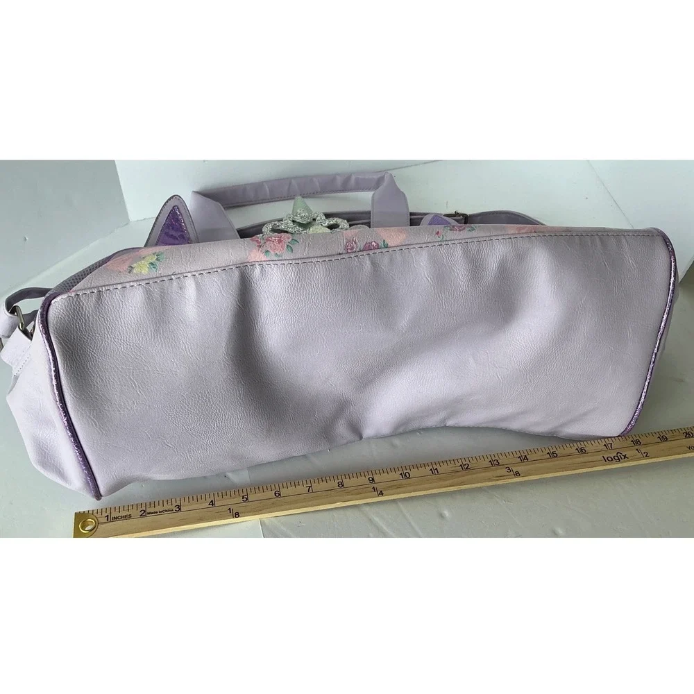 OMG Accessories Unicorn Duffle Bag Floral Glitter Tiara Lavender Kids Travel Bag